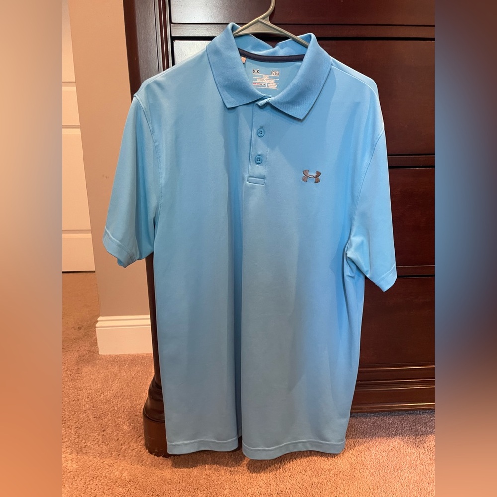 Under Armour Men's Sky Blue dry fit Polo Shirt